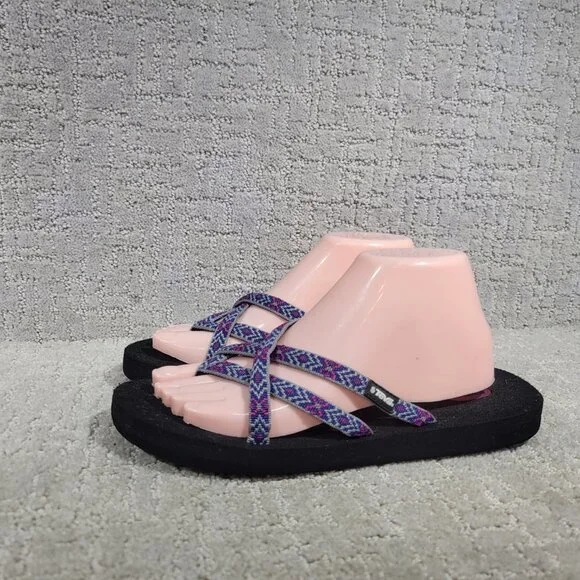Teva Olowahu Women's Size US 9 Purple Black Slip On Flip-Flop Sandals 6840 - Picture 8 of 12